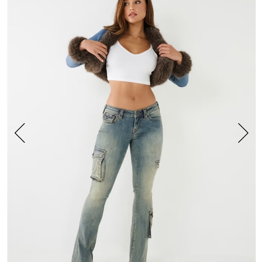 True Religion Becca Cargo Lowrise Bootcut